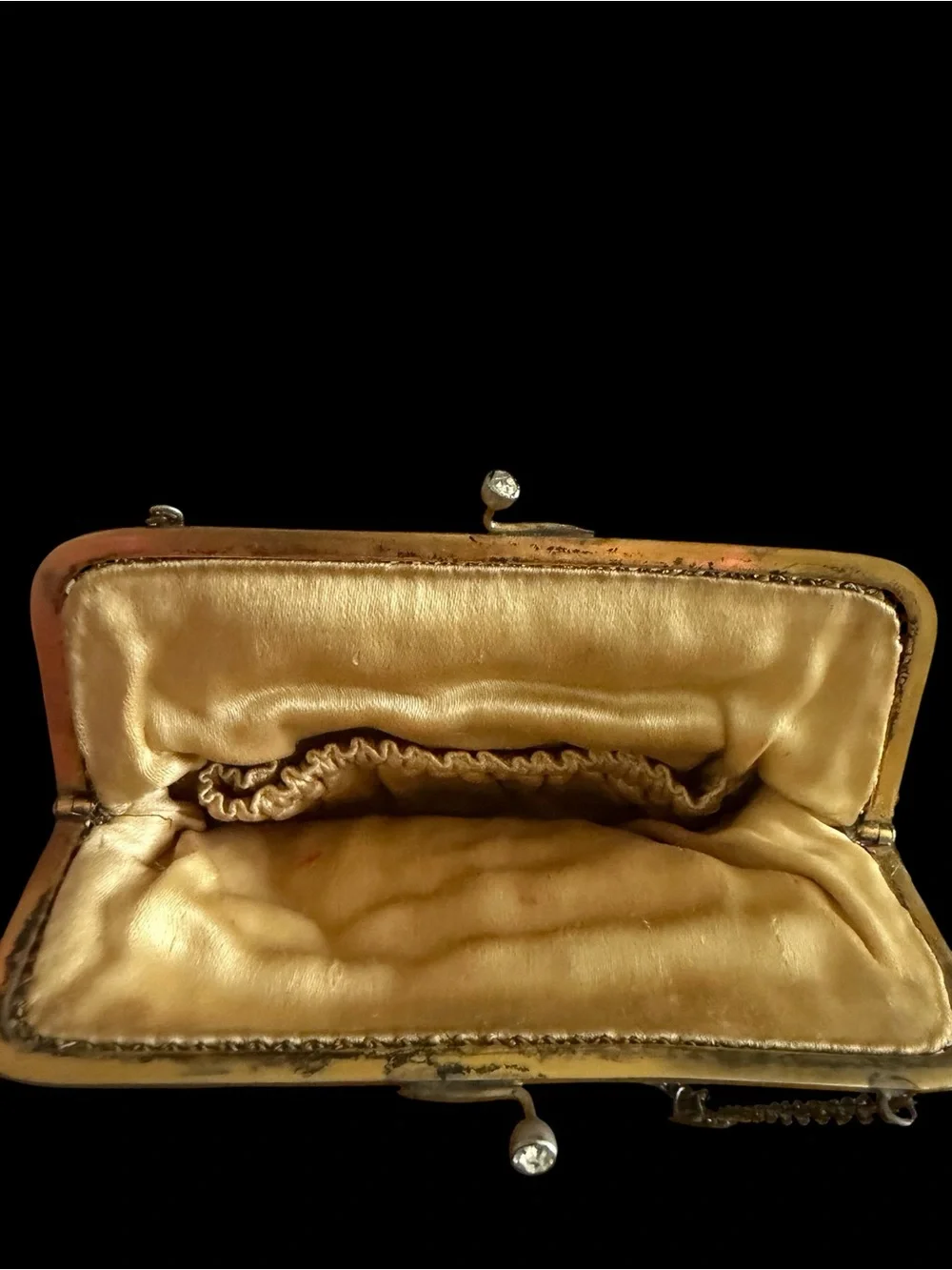 Vintage Kiss-Lock Gold Embellished Coin Purse Clutch